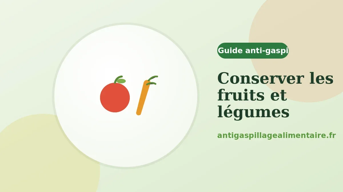 Comment conserver les fruits et légumes plus longtemps