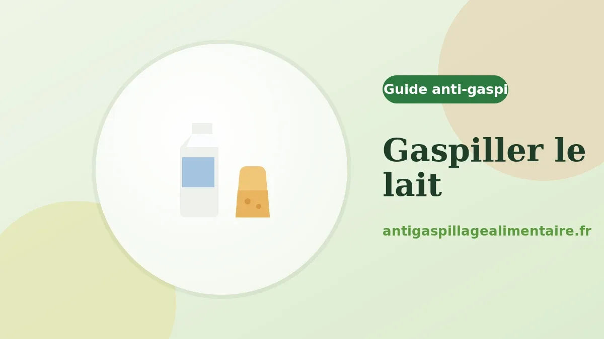 Comment éviter de gaspiller le lait