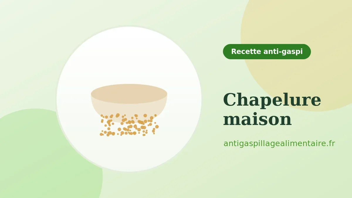 Chapelure maison, recette anti-gaspillage au pain rassis