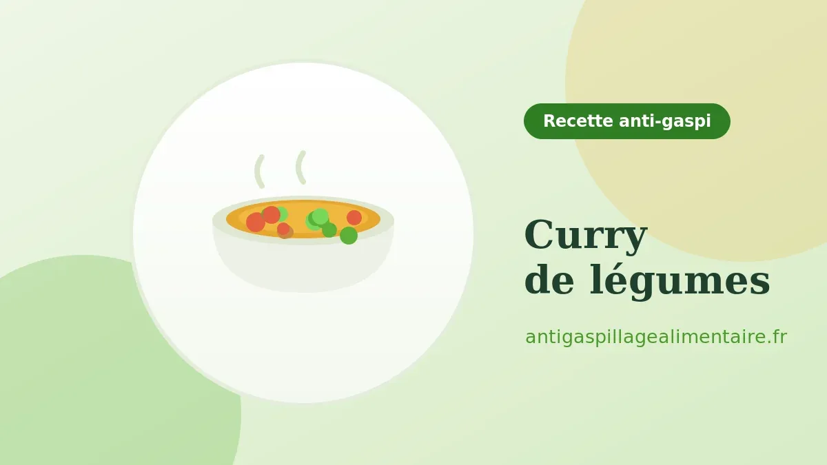 Curry de légumes anti-gaspi, recette aux restes