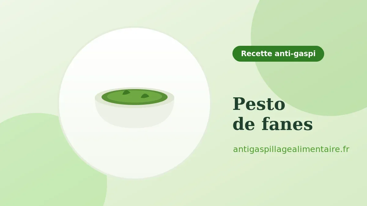 Pesto de fanes, recette anti-gaspillage