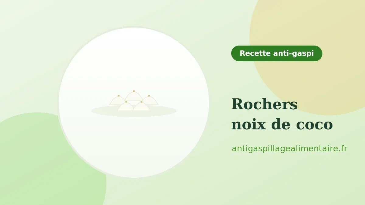 Rochers à la noix de coco, recette anti-gaspillage