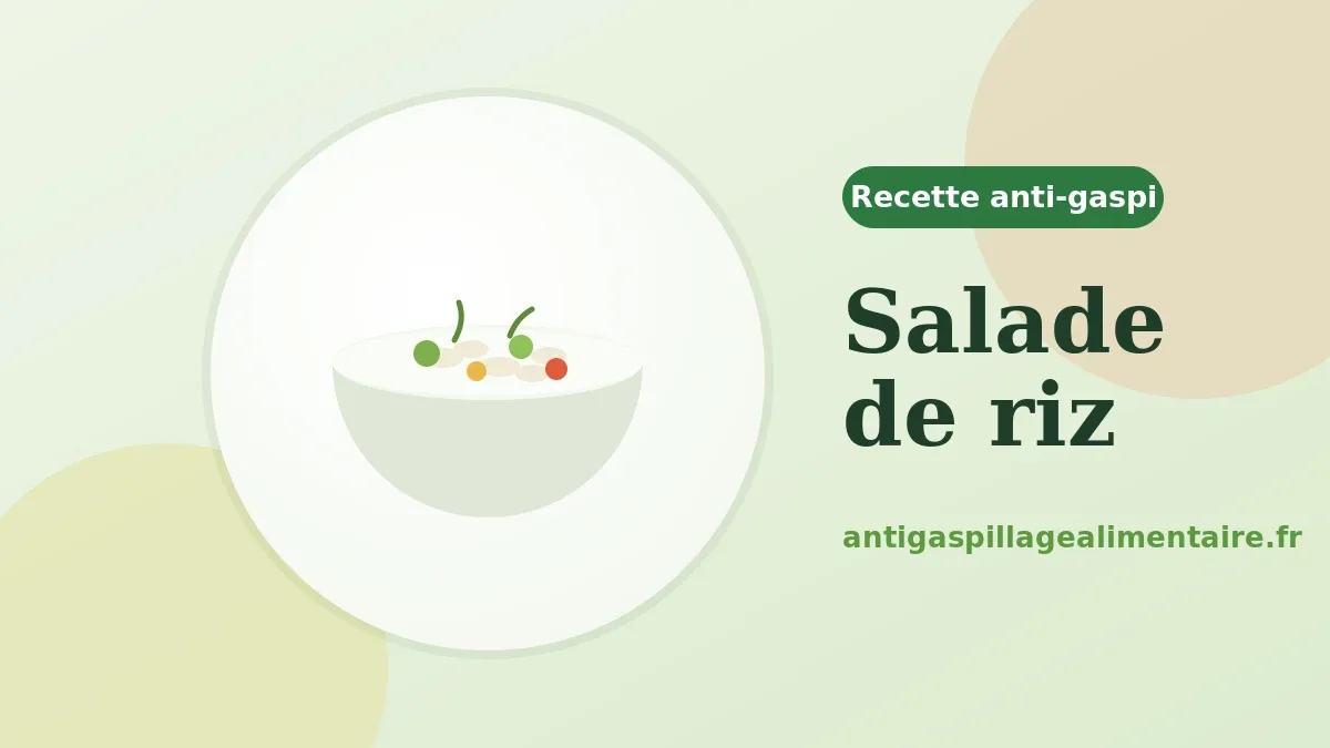 Salade de riz, recette anti-gaspillage